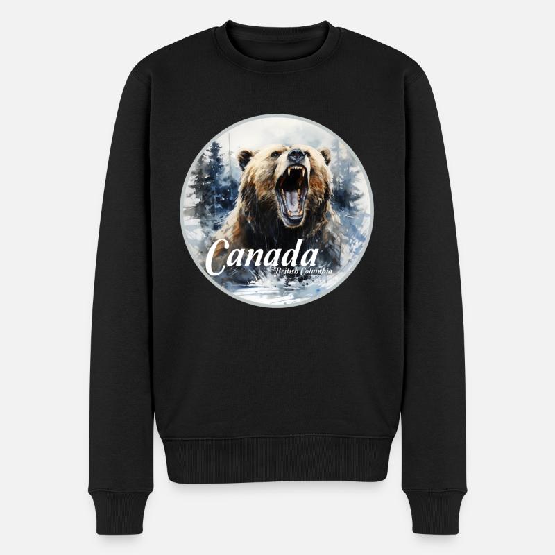 Canada Colombie-Britannique - Pull Premium bio Homme - noir