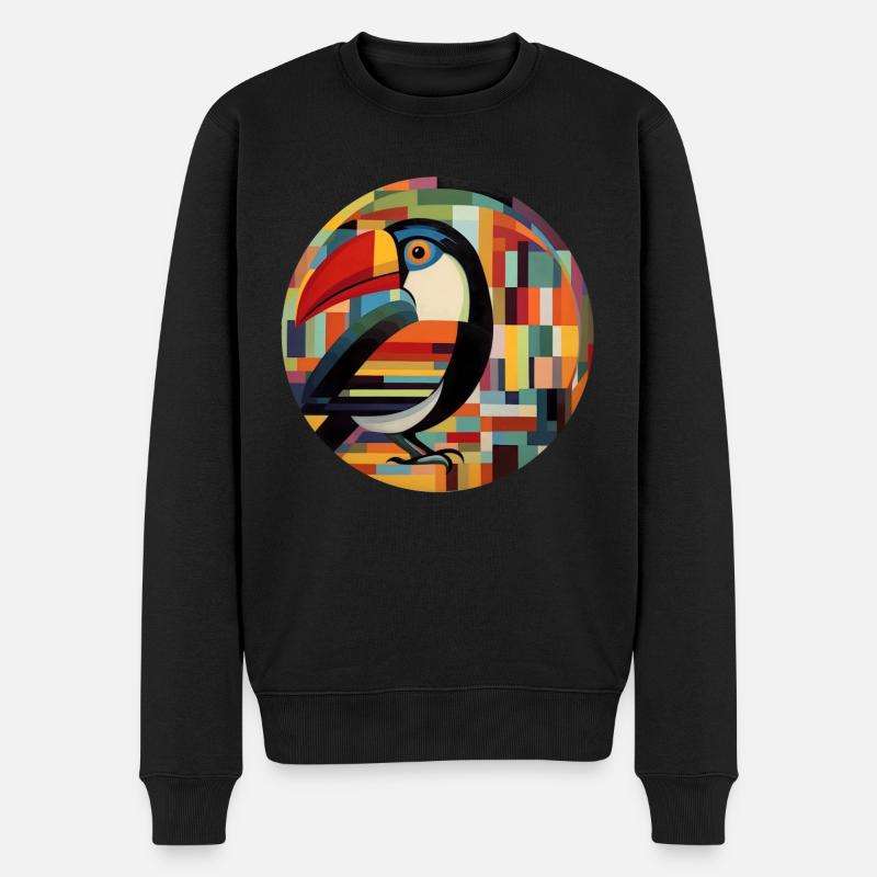 Tucan - Männer Premium Bio Pullover - Schwarz
