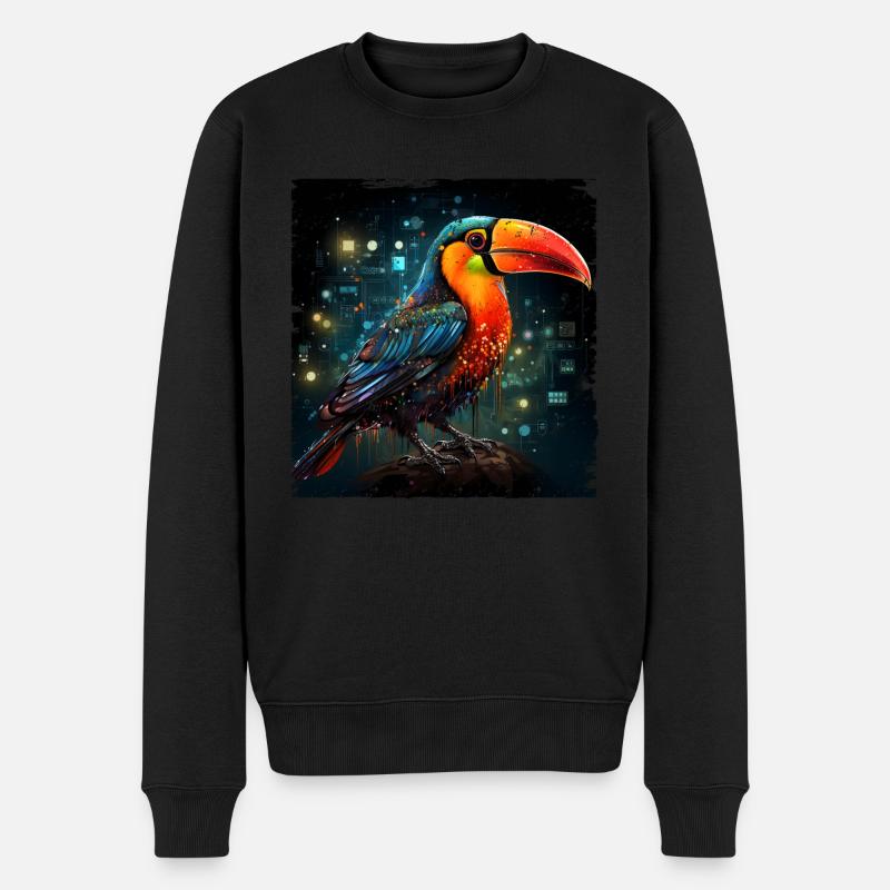 Style Toucan rétro - Pull Premium bio Homme - noir