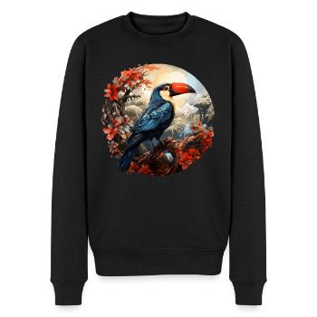 Toucan - Men's Premium Organic Jumper - black - Front - Nico (187cm)