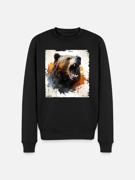 Grizzly - Men's Premium Organic Jumper - black