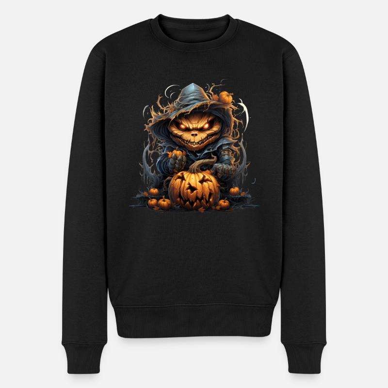 Pumpkin - Männer Premium Bio Pullover - Schwarz