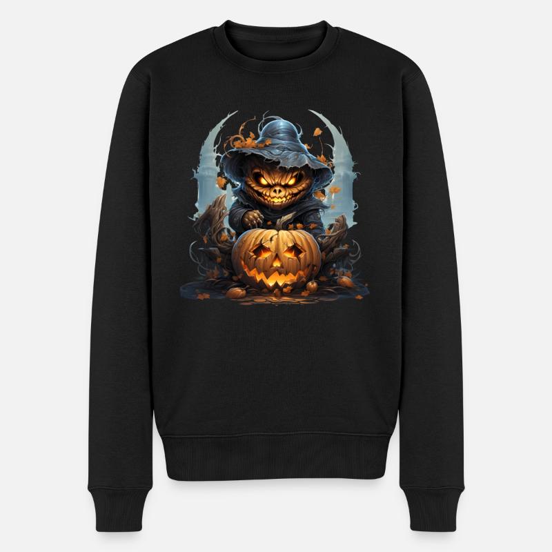 Pumpkin - Männer Premium Bio Pullover - Schwarz