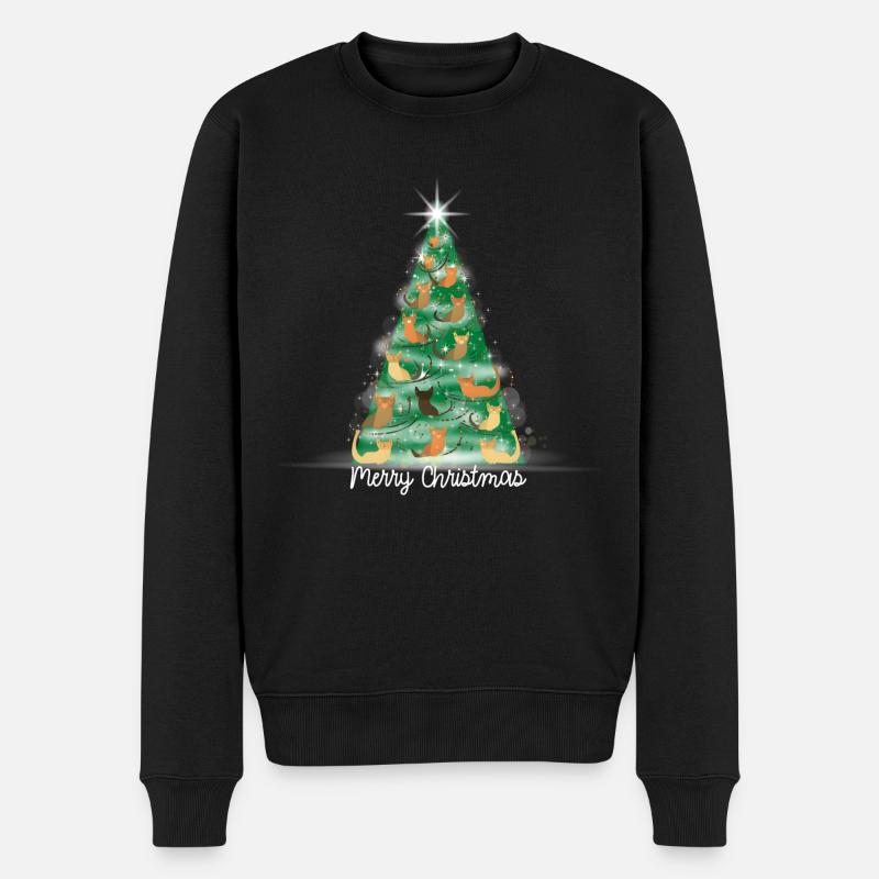 Joyeux sapin de Noël - Pull Premium bio Homme - noir