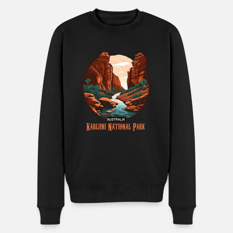 Karijini National Park - Männer Premium Bio Pullover - Schwarz
