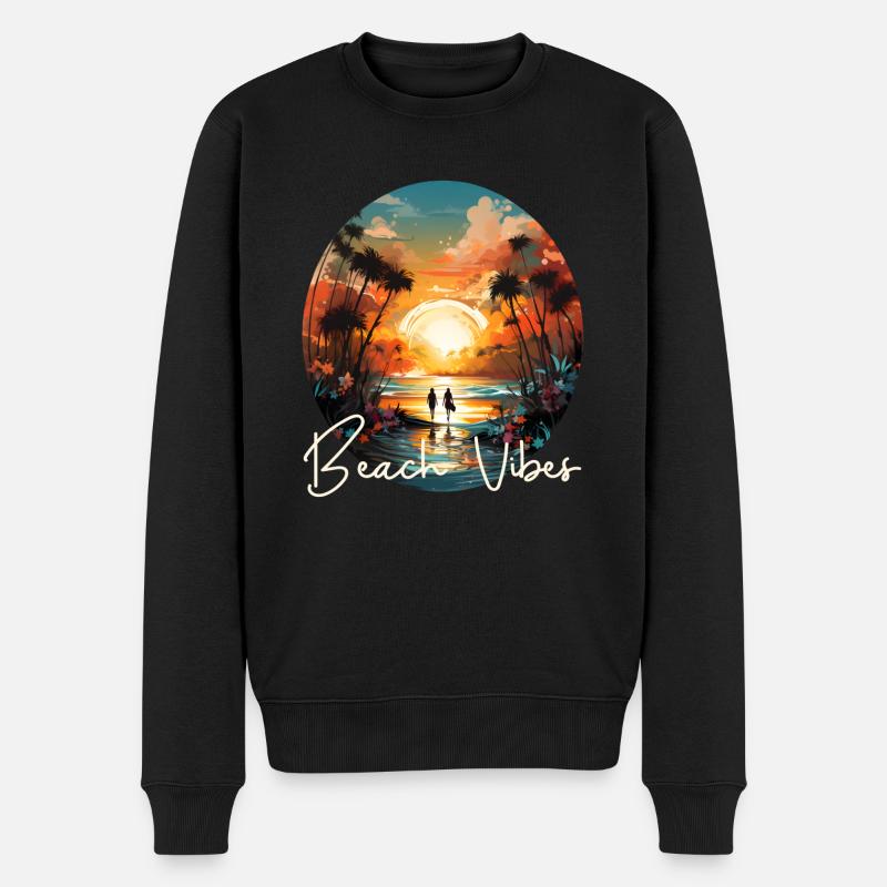 Ambiance de plage - Pull Premium bio Homme - noir