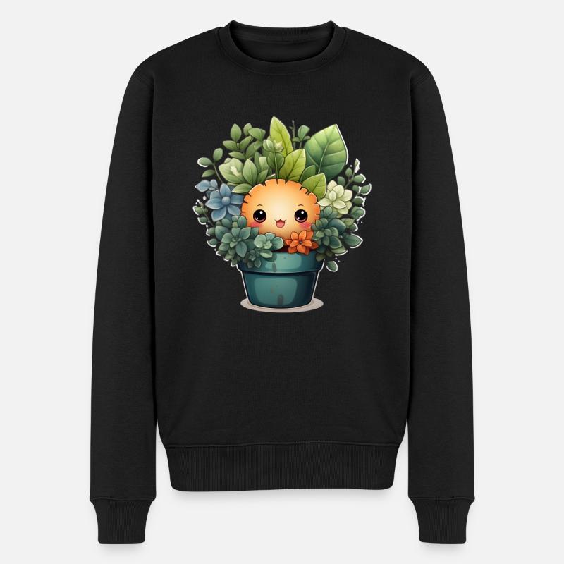 Plante mignonne - Pull Premium bio Homme - noir