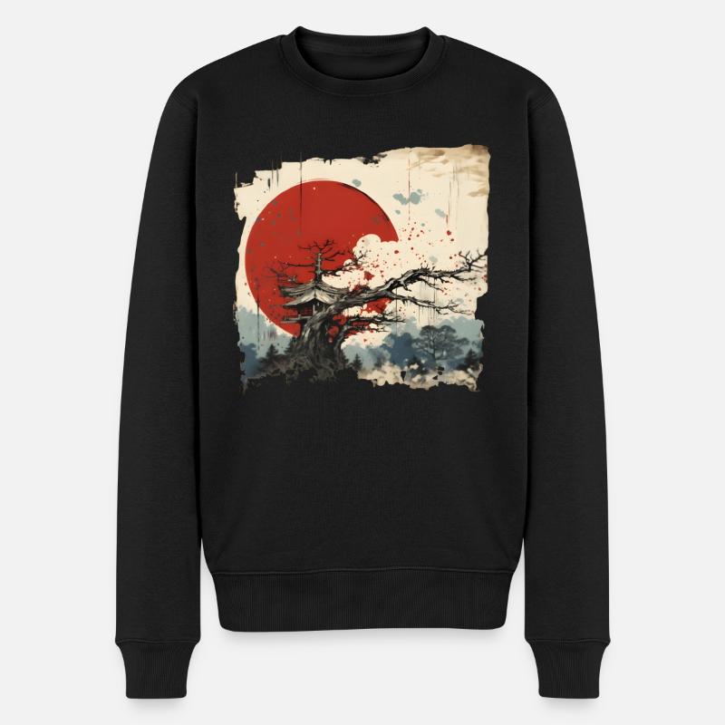 STYLE JAPONAIS - Pull Premium bio Homme - noir