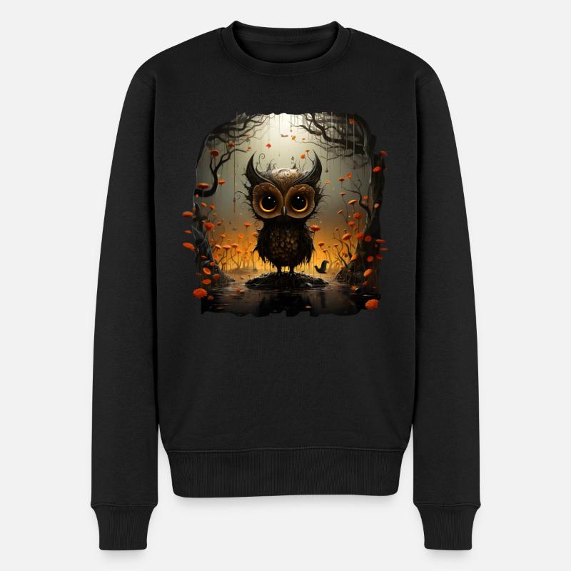 Hibou mignon - Pull Premium bio Homme - noir