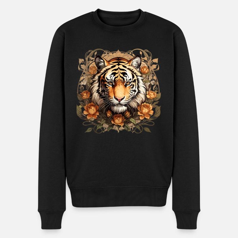 Illustration de tigre - Pull Premium bio Homme - noir