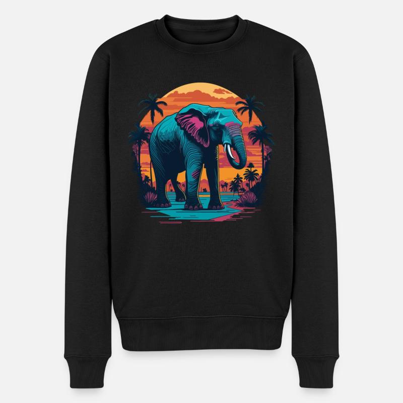 Éléphant - Pull Premium bio Homme - noir