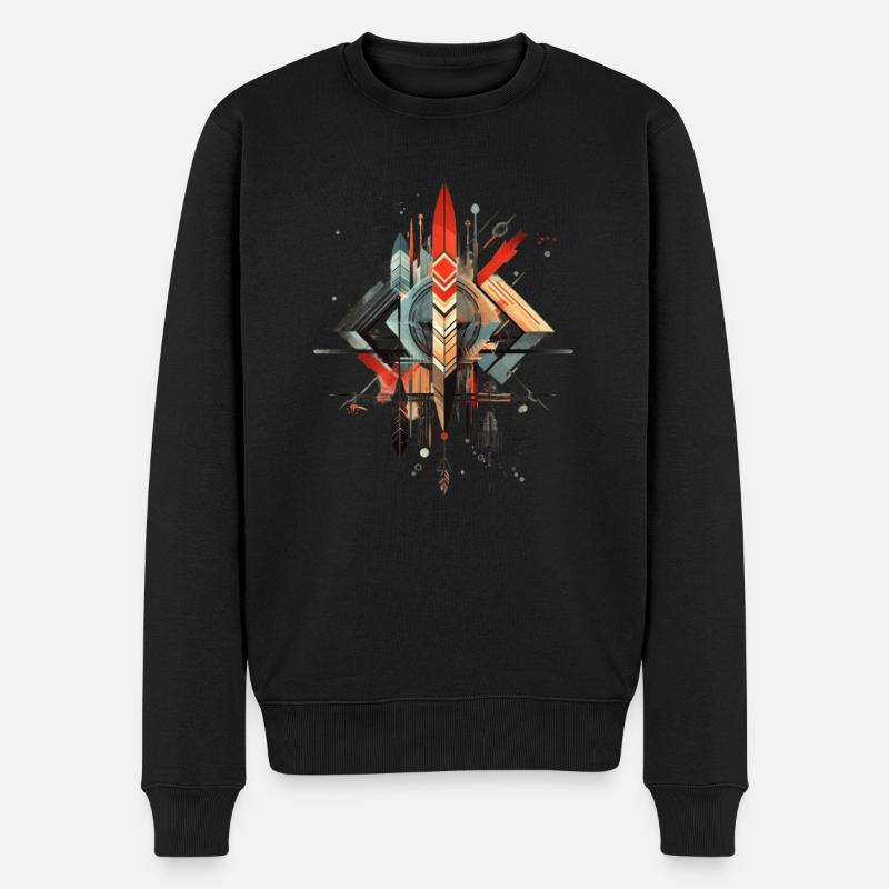 Arrow Symbol - Männer Premium Bio Pullover - Schwarz