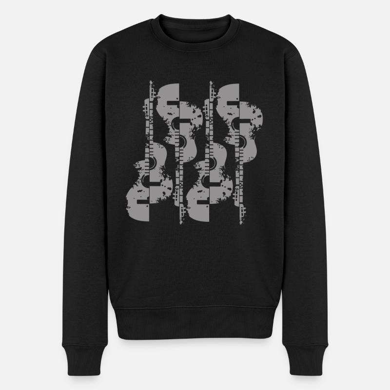 Gitarre Artwork - Männer Premium Bio Pullover - Schwarz
