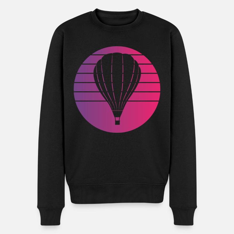 Montgolfière Retro Style Vintage - Pull Premium bio Homme - noir