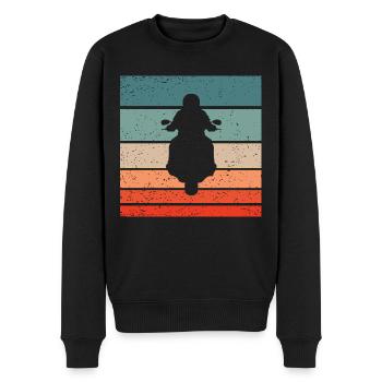 Motocycliste Retro Style Vintage - Pull Premium bio Homme - noir - Devant - Nico (187cm)