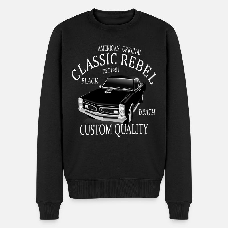 American Classic Rebell - Männer Premium Bio Pullover - Schwarz