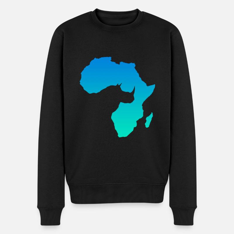 Afrika - Männer Premium Bio Pullover - Schwarz