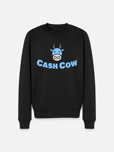 CASH COW - Men's Premium Organic Jumper - black
