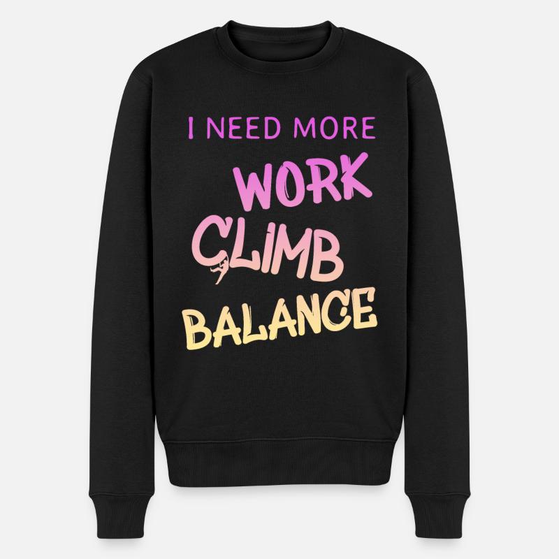 climbing - Männer Premium Bio Pullover - Schwarz