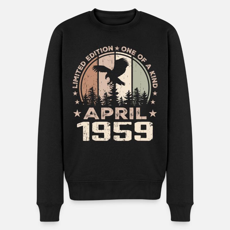 Unvergleichlich seit April 1959, 65. Jahrestag - Männer Premium Bio Pullover - Schwarz