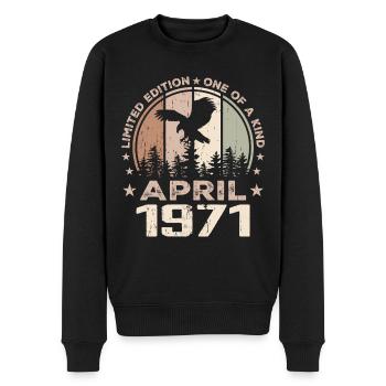Unvergleichlich seit April 1971, 53. Jahrestag - Männer Premium Bio Pullover - Schwarz - Vorne - Nico (187cm)