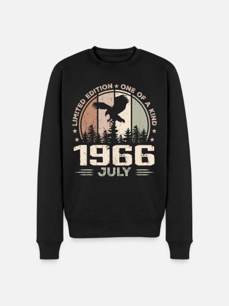 Onvergelijkbaar sinds juli 1966, 58e verjaardag - Mannen Premium Bio sweater - zwart