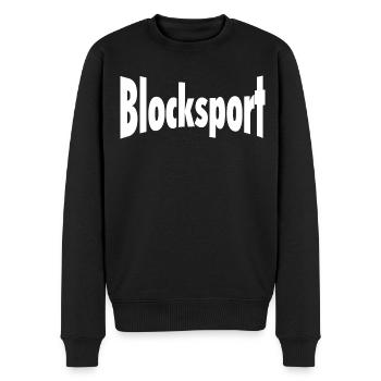 blocksport Ultra Hooligan Fankurve Fussball - Männer Premium Bio Pullover - Schwarz - Vorne - Nico (187cm)