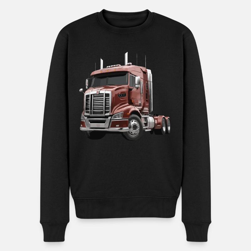 Tracteur de camion américain - Pull Premium bio Homme - noir