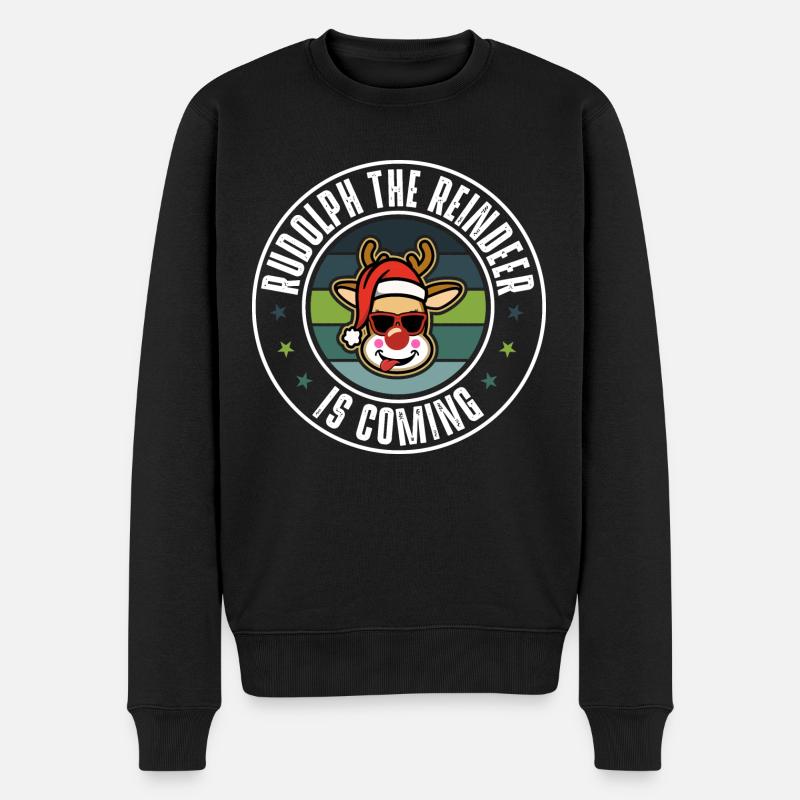 Rudolph - Männer Premium Bio Pullover - Schwarz