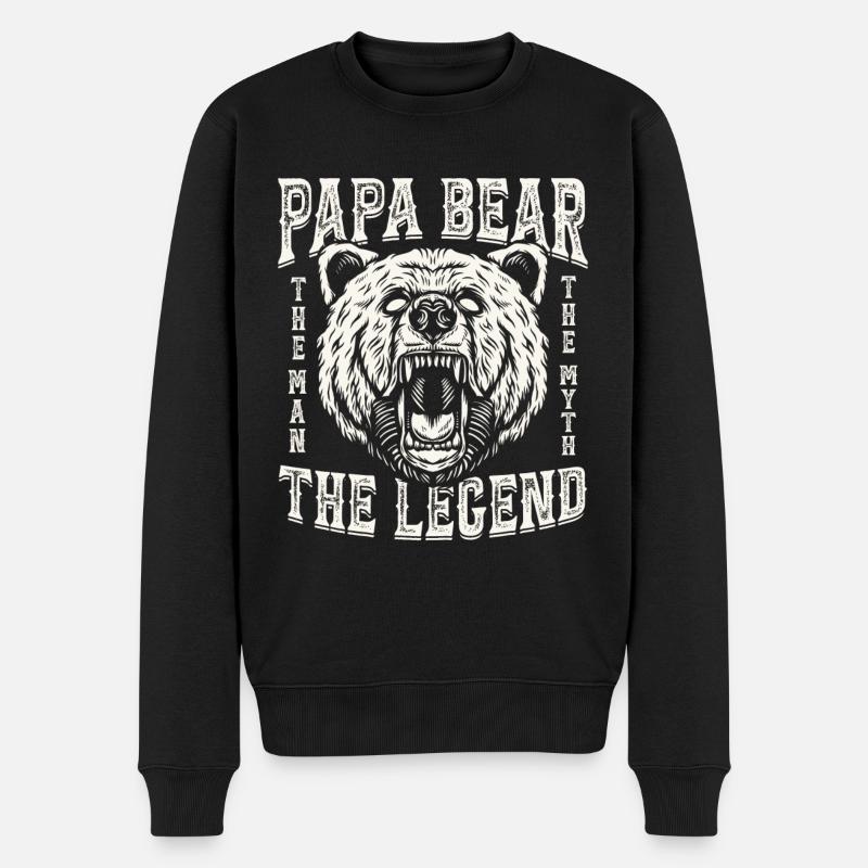 Papa Ours - Pull Premium bio Homme - noir