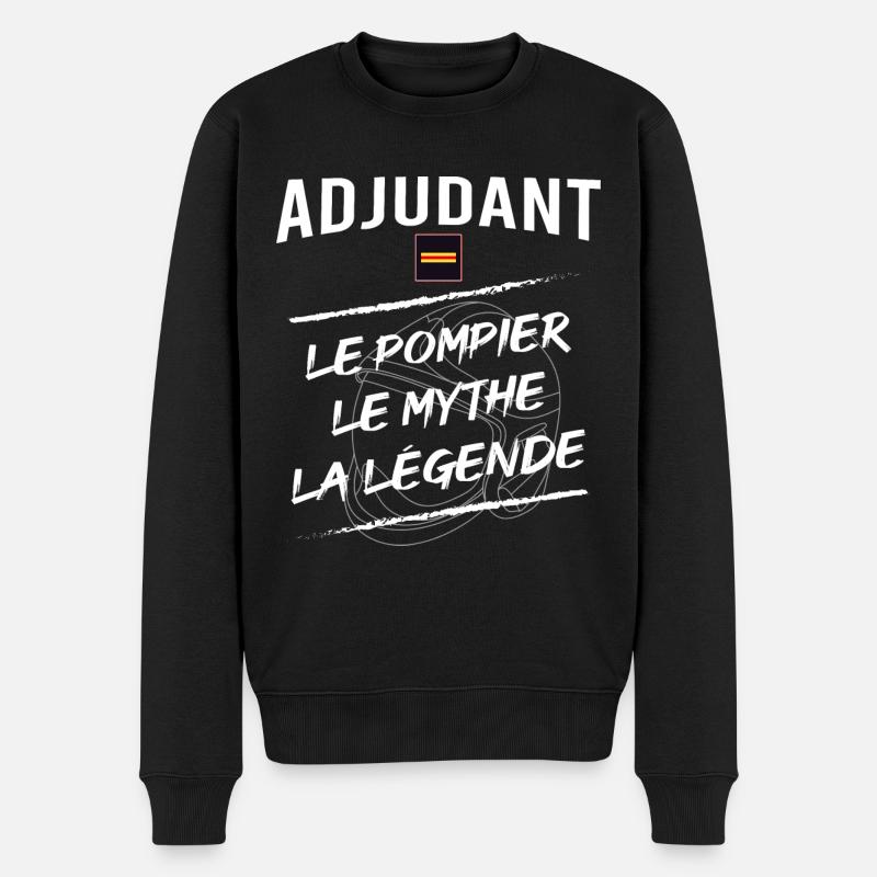 Adjudant Sapeur pompier - Pull Premium bio Homme - noir
