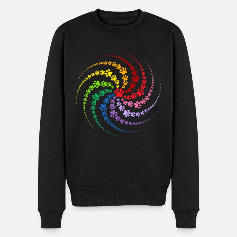 Hundepfote - Männer Premium Bio Pullover - Schwarz