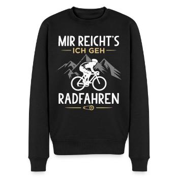 Mir Reichts Ich Geh Radfahren Fahrradfahrer - Männer Premium Bio Pullover - Schwarz - Vorne - Nico (187cm)