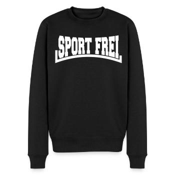 SPORT FREI Ultras Hooligans Fankurve Fussball - Männer Premium Bio Pullover - Schwarz - Vorne - Nico (187cm)