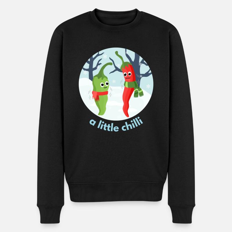 A little chilli - Männer Premium Bio Pullover - Schwarz