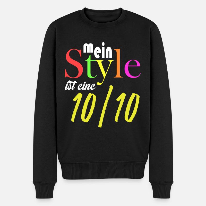 Mein Style ist eine 10/10 - Männer Premium Bio Pullover - Schwarz