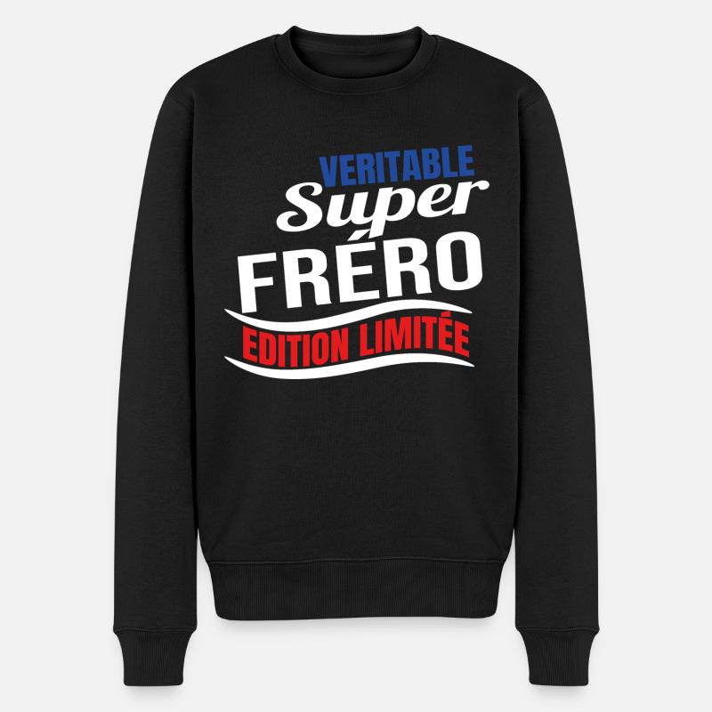 Véritable super fréro édition limitée humour frère - Pull Premium bio Homme - noir