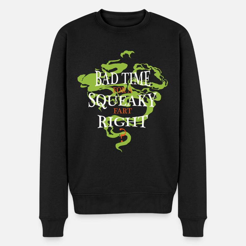 Schlechtes Timing für ein Quietschenden Furz oder - Männer Premium Bio Pullover - Schwarz
