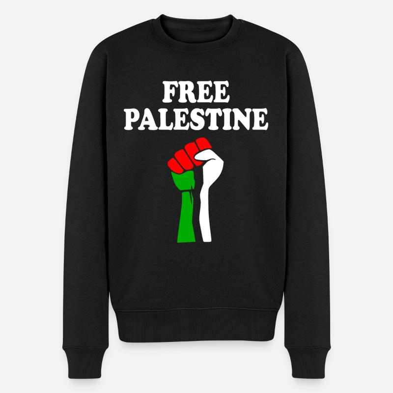 Free palestine - Pull Premium bio Homme - noir