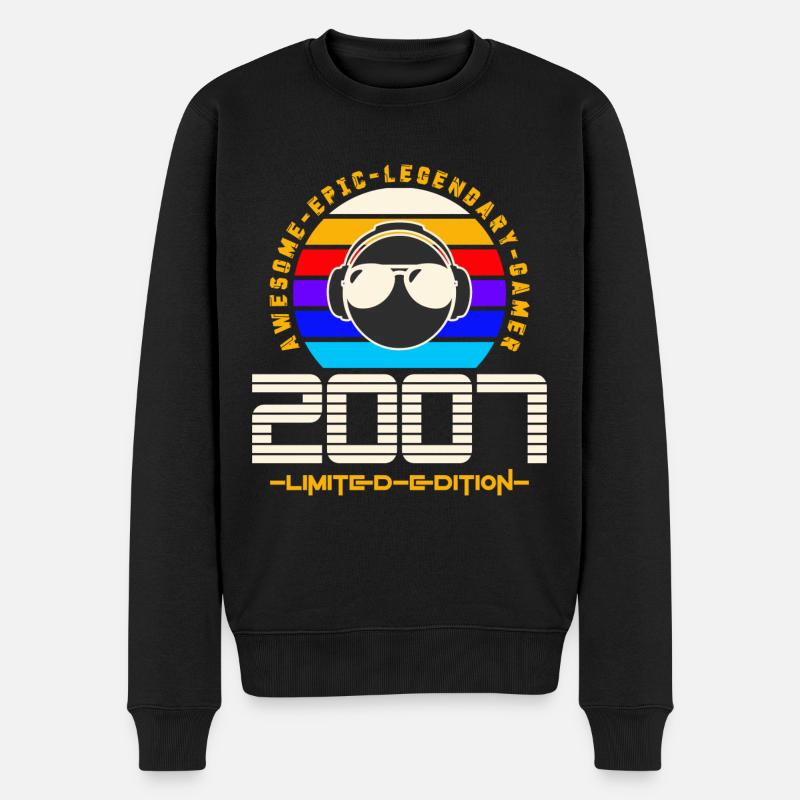 2007 - Männer Premium Bio Pullover - Schwarz