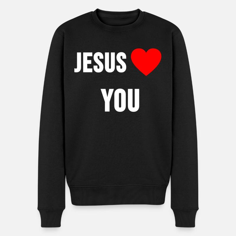 Jésus t’aime - Pull Premium bio Homme - noir