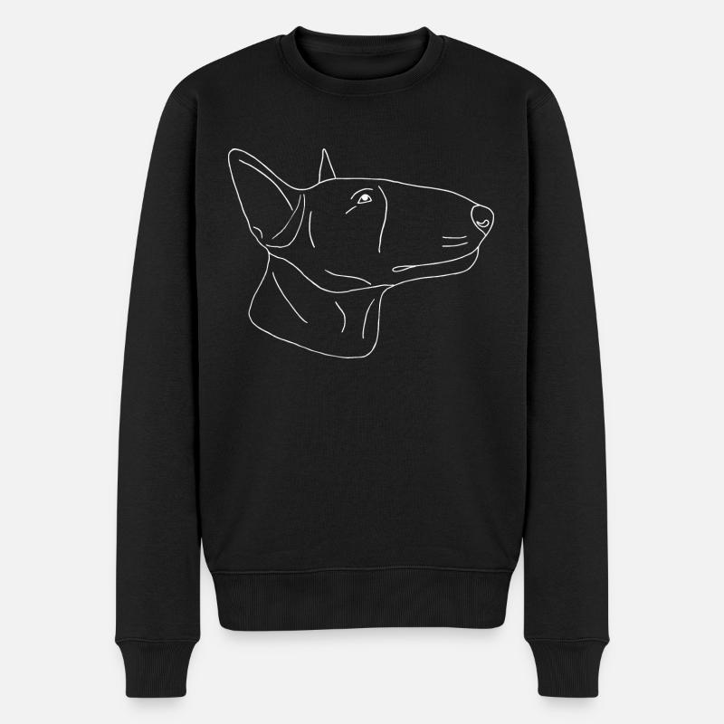 Bullterrier - Männer Premium Bio Pullover - Schwarz