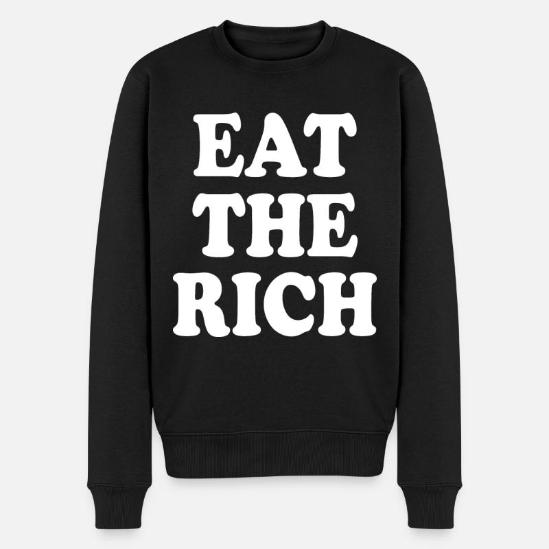 Eat the rich - Pull Premium bio Homme - noir