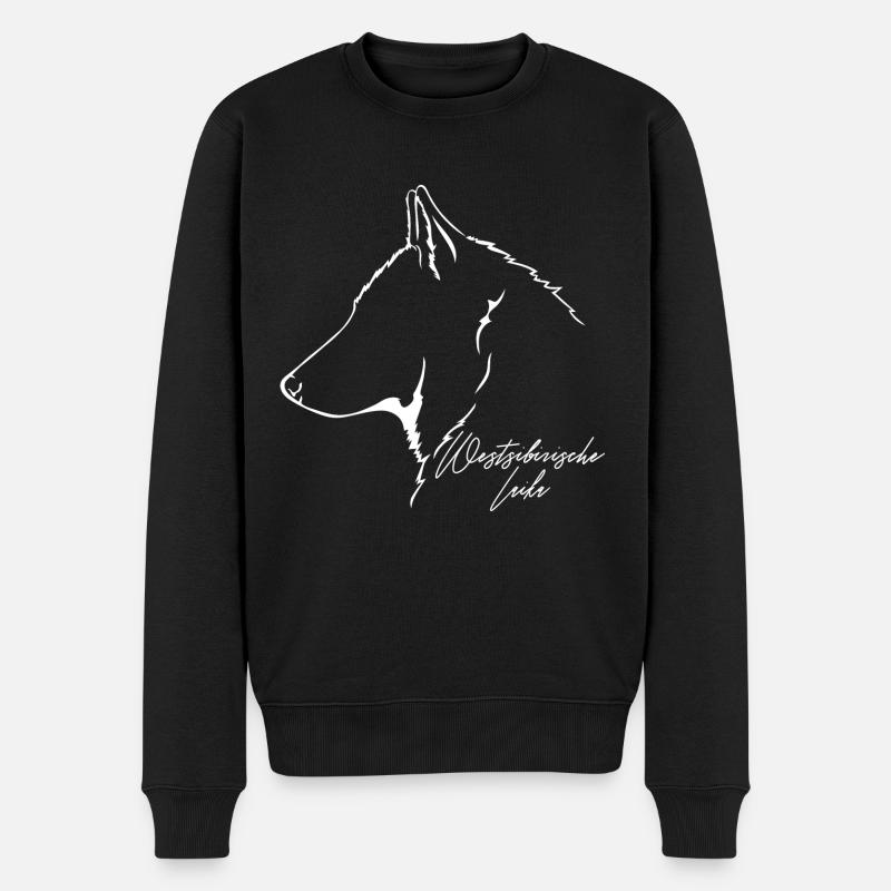 WESTSIBIRISCHE LAIKA Profil Hunde Hund Wilsigns - Männer Premium Bio Pullover - Schwarz