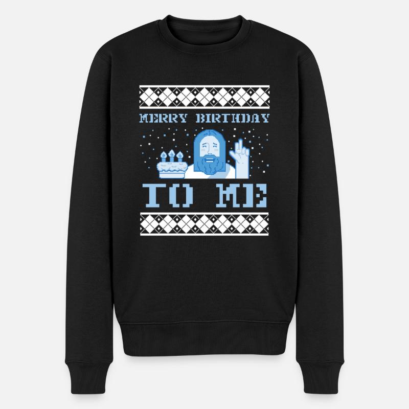 Joyeux anniversaire Jésus - Ugly Christmas Sweater - Pull Premium bio Homme - noir