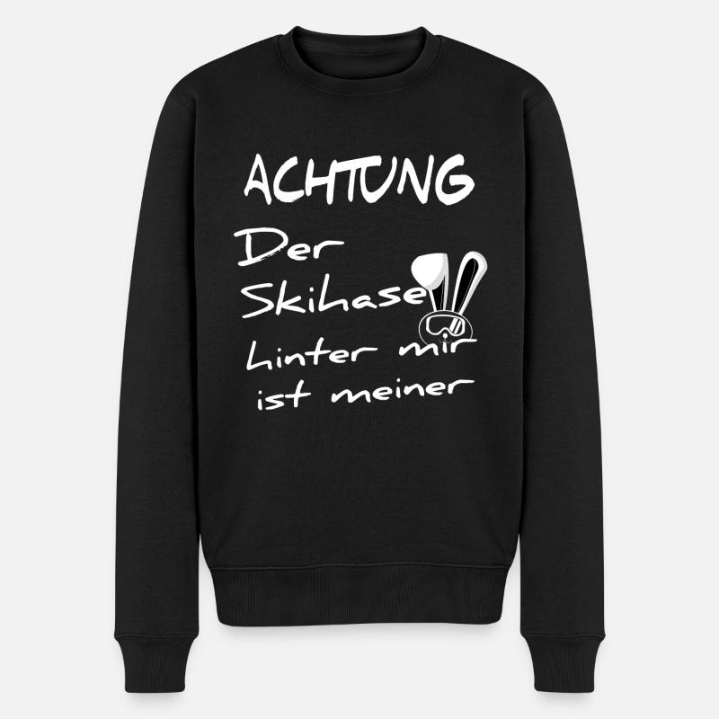 Skihase - Männer Premium Bio Pullover - Schwarz