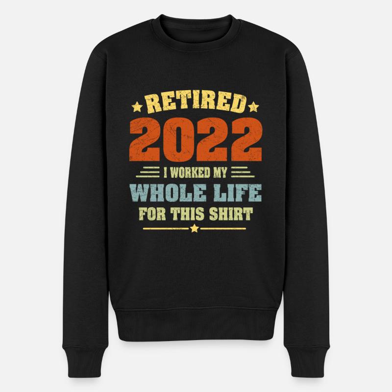 Ruhestand 2022 - Ruhestand 2022 - Männer Premium Bio Pullover - Schwarz