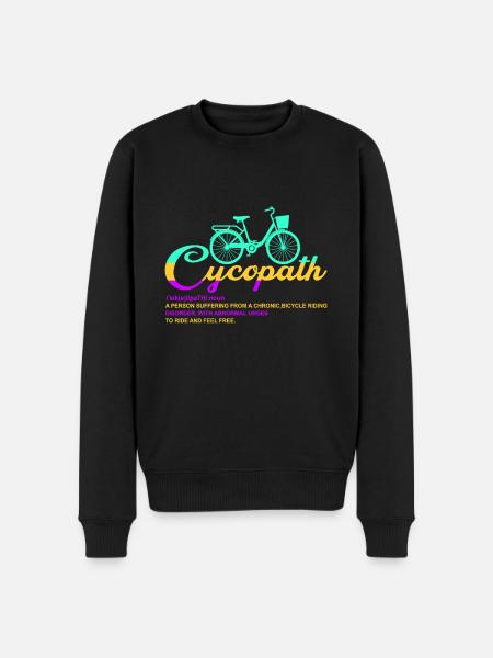 Cycopath Noun - Men's Premium Organic Jumper - black