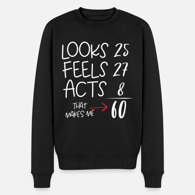 60e anniversaire - Pull Premium bio Homme - noir