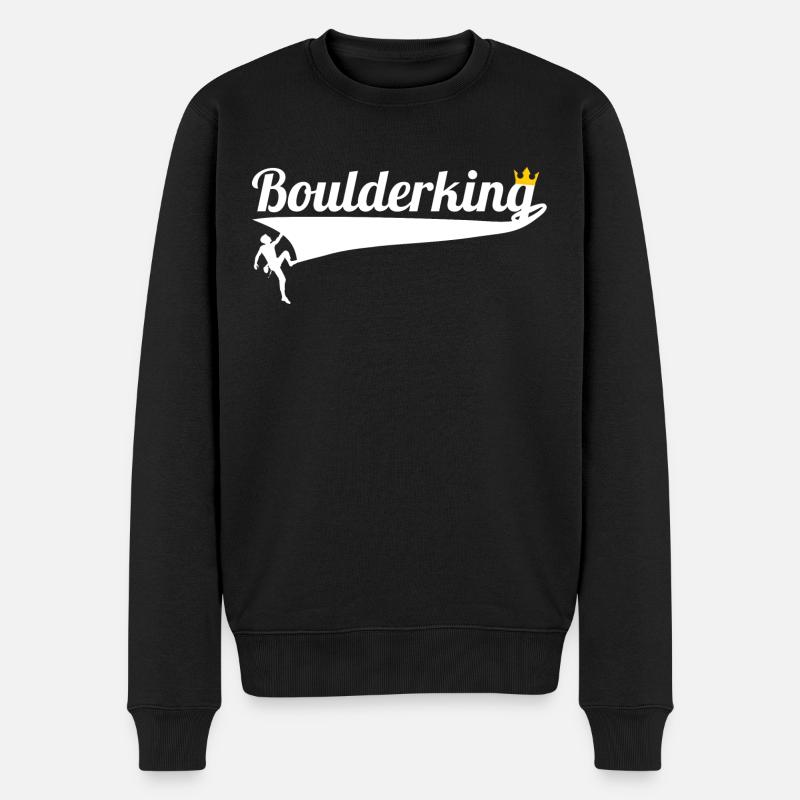 Bouldern - Boulderer - Männer Premium Bio Pullover - Schwarz